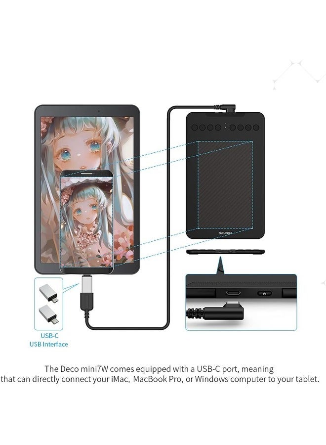 Deco 7W Graphic Drawing Tablet Wireless 2.4GHz Digital Drawing Pad