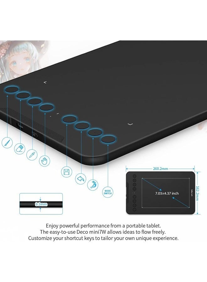 Deco 7W Graphic Drawing Tablet Wireless 2.4GHz Digital Drawing Pad