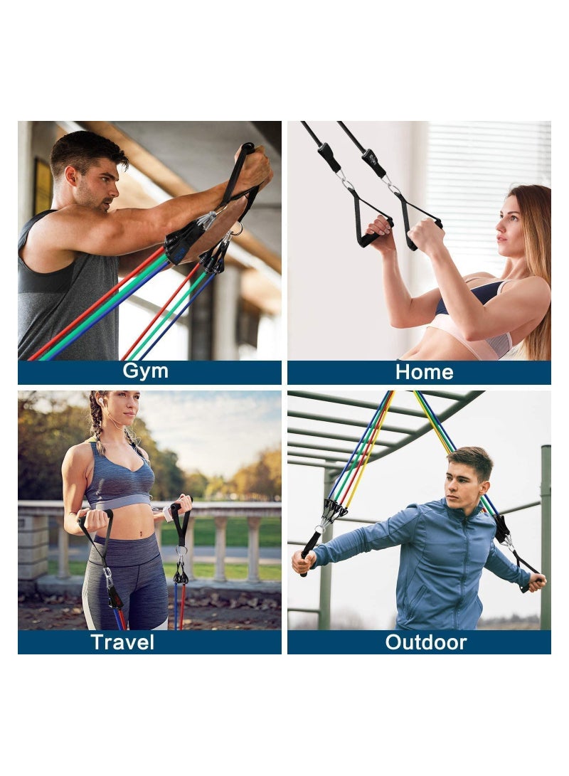 Resistance Bands Set   Exercise Equipment and Training Bands   Multifunctional Bands for Workout Indoor and Outdoor   Stretch Exercise and Resistance Bands for Both Men and Women