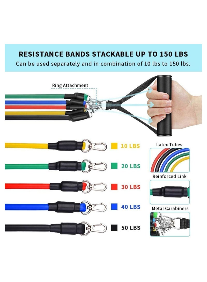 Resistance Bands Set   Exercise Equipment and Training Bands   Multifunctional Bands for Workout Indoor and Outdoor   Stretch Exercise and Resistance Bands for Both Men and Women