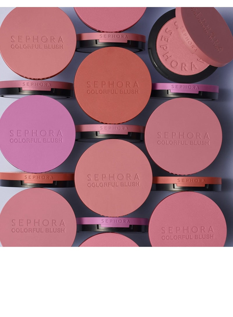 SEPHORA COLLECTION Colorful Blush – Shade 16 Heated - Deep Mauve Rose (3.50g) | Highly Pigmented, Blendable & Long-Lasting Powder Blush for a Bold, Flattering Flush on All Skin Tones