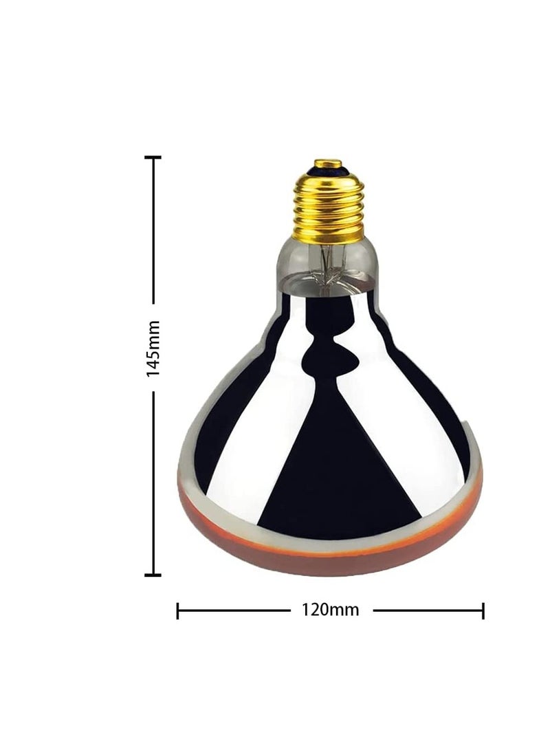 2 Pack Heat Lamp Red Infrared Bulbs PAR38100 Watts Glass Lamp Bulb for Food Service, Brooder Bulb, Chicks, Pet, Bathroom, Light Therapy Use E26 Base, Flood Light Heat Lamp Bulb