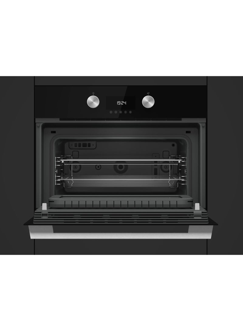 TEKA Compact 45 cm Built-in Microwave with Grill and Touch Control, 3 Cooking Functions, 5 Power Levels, 1000W Microwave Power 45L Capacity MLC 8440 BK