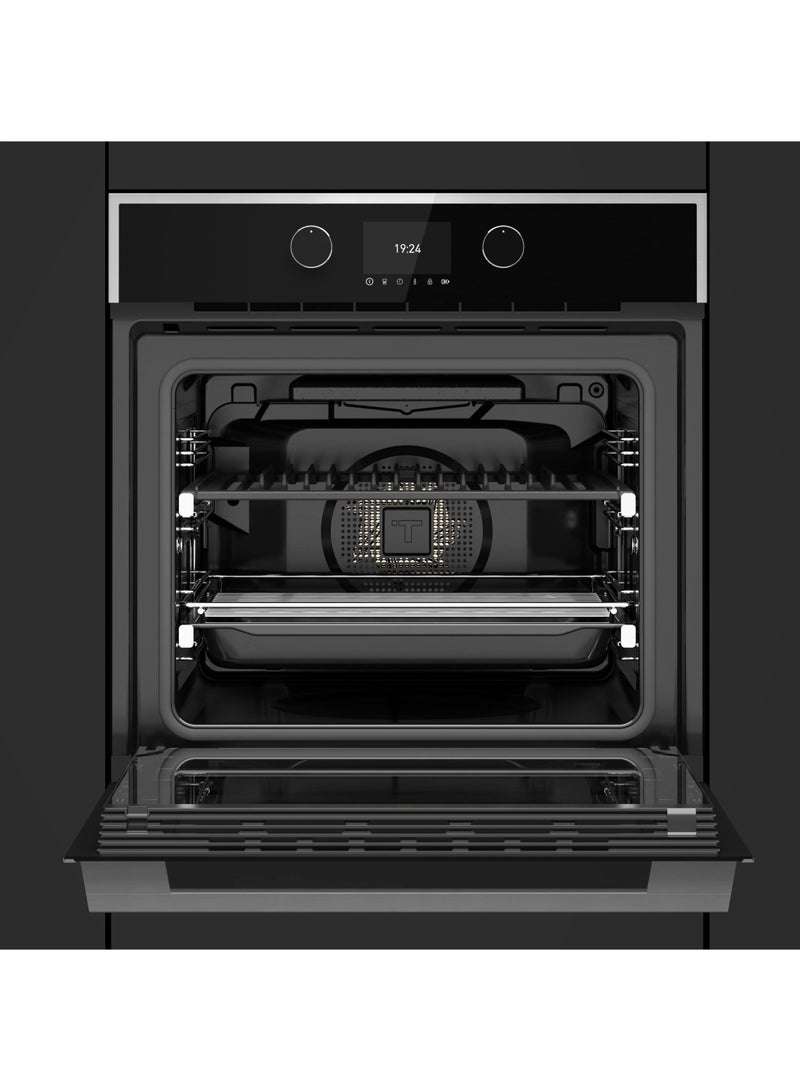 SteakMaster 71L Multifunction Pyrolytic Oven with Special Grill and Cast iron grid for Steaks Pyrolytic & HydroClean System