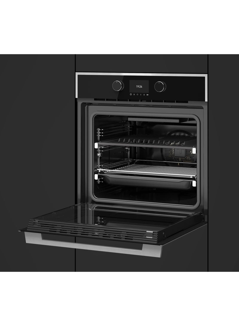 SteakMaster 71L Multifunction Pyrolytic Oven with Special Grill and Cast iron grid for Steaks Pyrolytic & HydroClean System