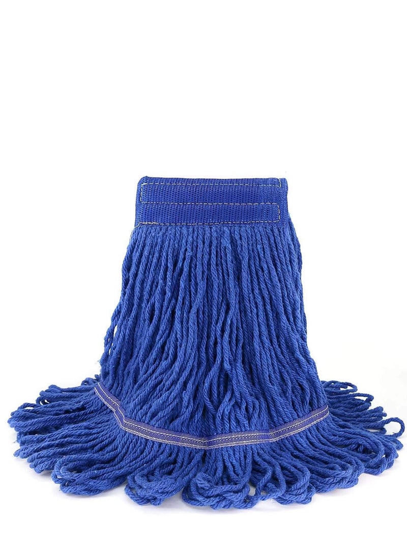 Ocedar Sponge Mop Refill Loop-End Cotton String Mop Head, Heavy Duty String Mop Refills, 6 Inch Headband, Mop Head Replacement for Home, Industrial and Commercial Use (Blue)