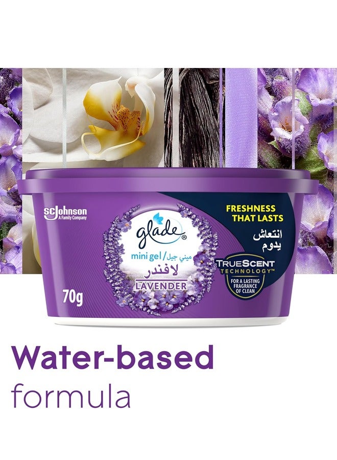 Glade Mini Gel Lavender 3x70GM Pack of 3