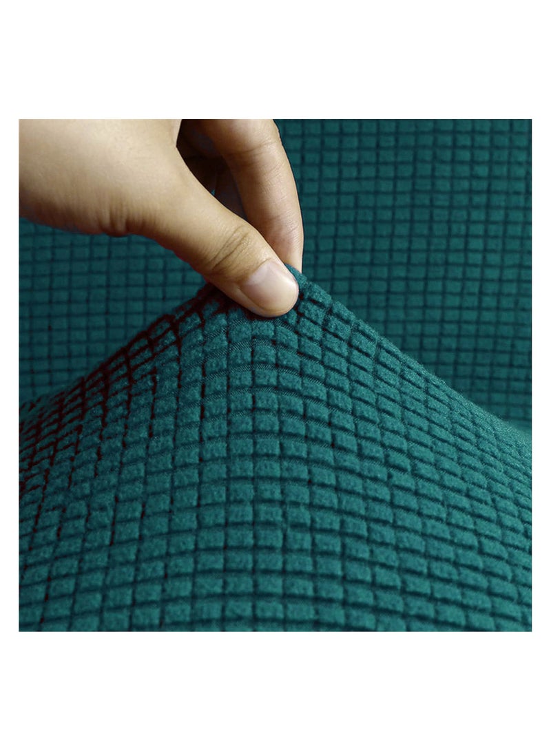 Stretch Fit 7 Seater Sofa Cover Set 3211 Combination Soft Brushed Fabric Couch Cover Exquisitely Full Coverage Furniture Protector Slipcover Seven Seater Fits on Standard and Recliner Sofa Teal Green