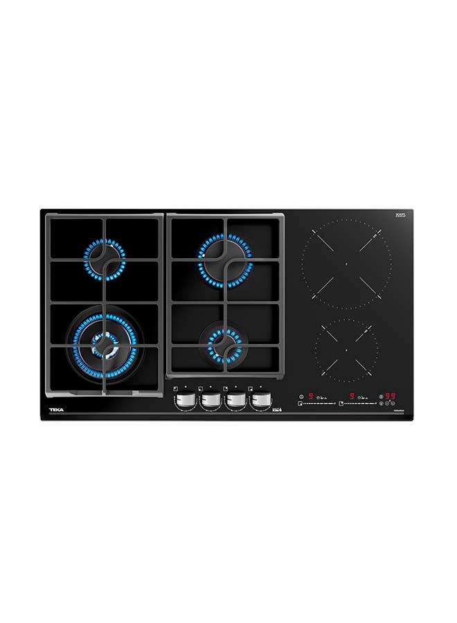 Gas On Glass + Induction Hob With Direct Functions And 6 Cooking Zones In 90Cm Of Butane, 3500W 112570144 Black