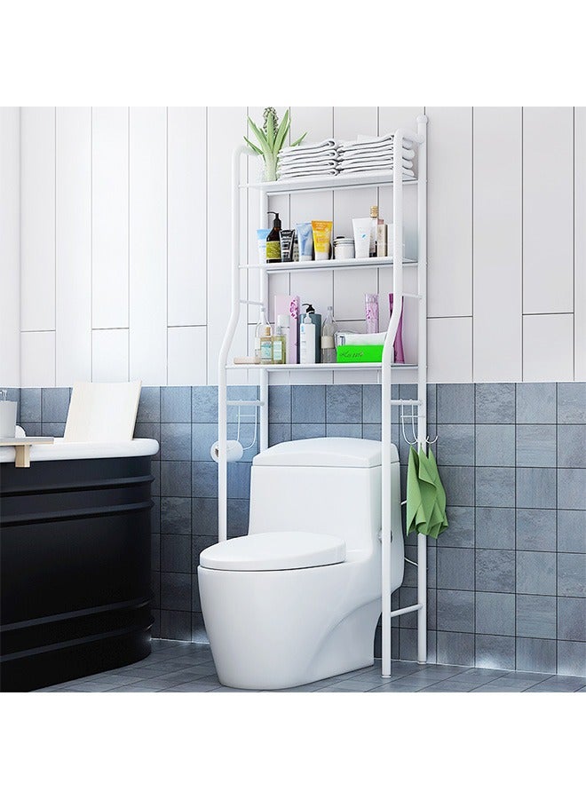 3 Shelf Towel Storage Rack Organizer Over The Toilet Bathroom Space Saver White 65*25*155cm