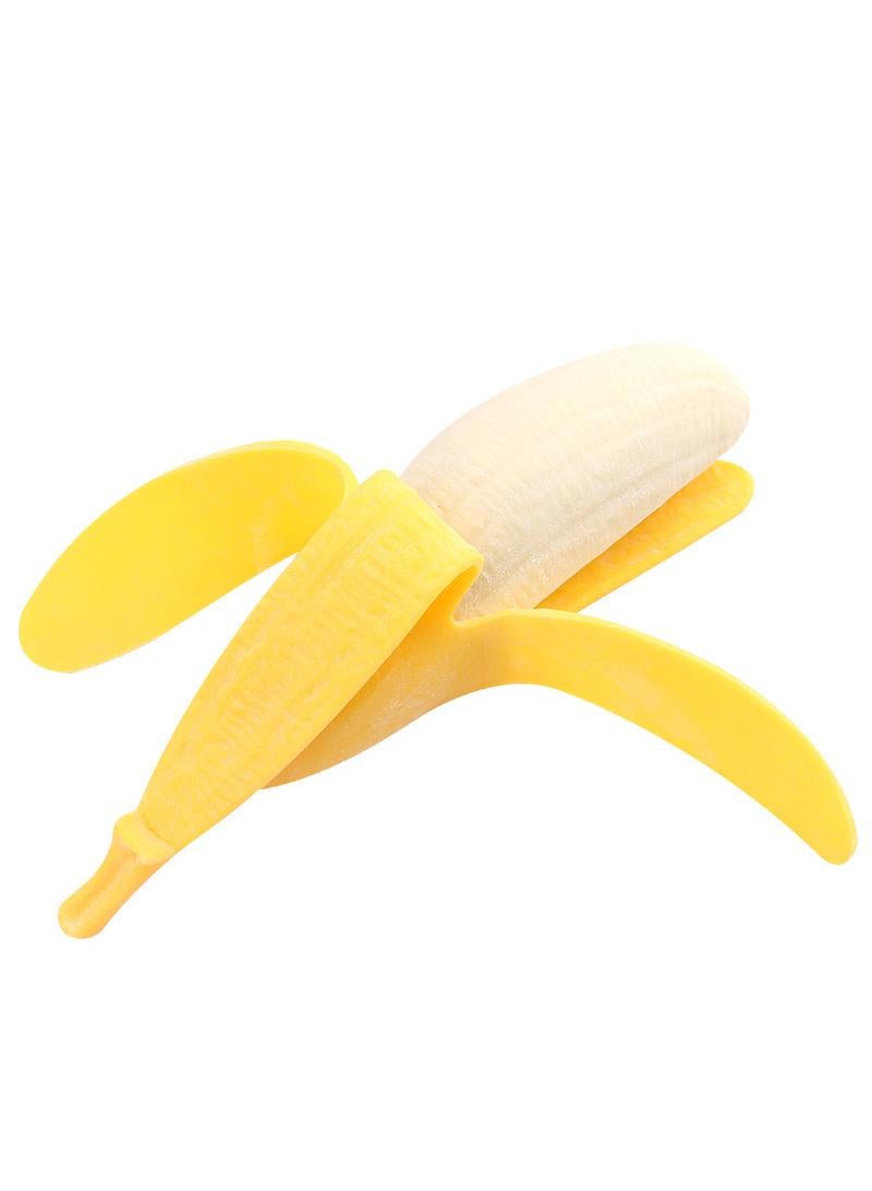 3-Piece Creative Stress Relief Toys Stretchable Fruit Banana Simulated Fruit Toy Tricky Toy Kids Activity Game Early Development Toy For Parent-Child Kid Play Fun