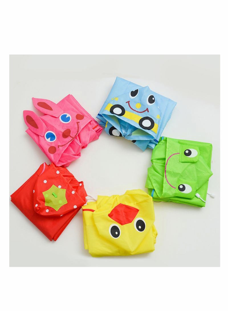 Children's raincoats, Cartoon Kids Rain Jacket, Boys Girls Hooded Rain Poncho Outdoors Kids Transparent Raincoat Student Rain Suit Waterproof Durable Windbreaker