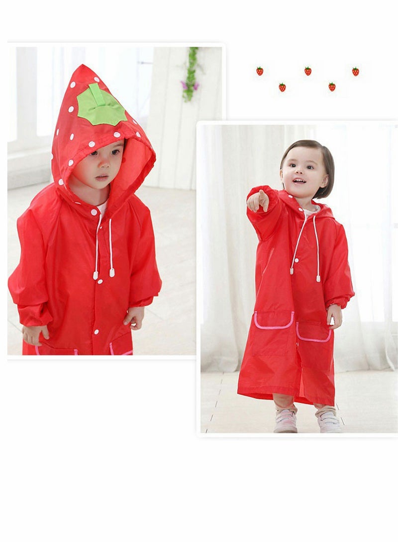Children's raincoats, Cartoon Kids Rain Jacket, Boys Girls Hooded Rain Poncho Outdoors Kids Transparent Raincoat Student Rain Suit Waterproof Durable Windbreaker