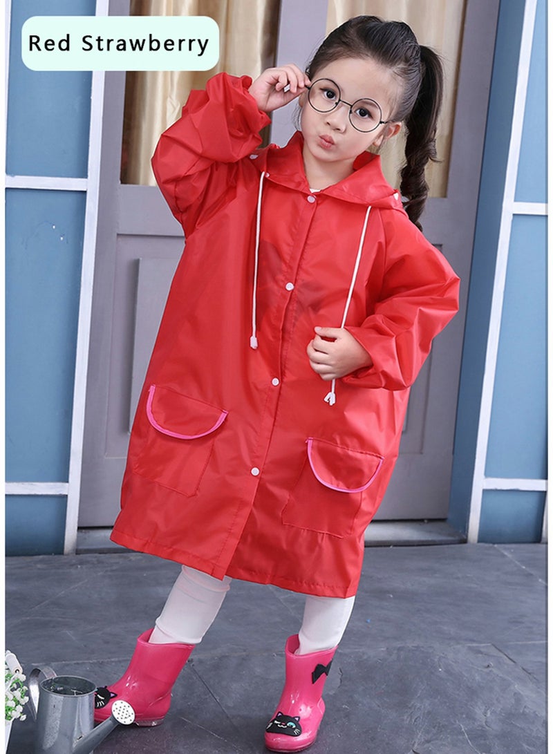 Children's raincoats, Cartoon Kids Rain Jacket, Boys Girls Hooded Rain Poncho Outdoors Kids Transparent Raincoat Student Rain Suit Waterproof Durable Windbreaker