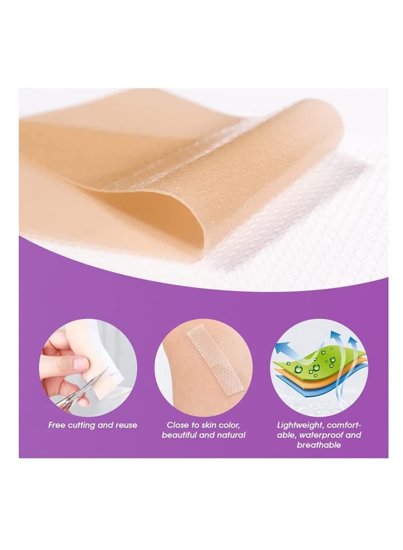 Silicone Scar Sheets & Strips, Keloid & C-Section Treatment for Men & Women, Reusable Burns Remover, Fast Results (Pack of 4 Pcs)