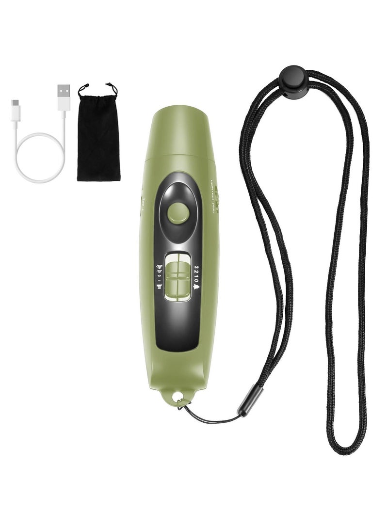 Electronic Whistle, Rechargeable for Referees Coaches Teachers Electric Whistle, Handheld Whistles with USB Charging for Outdoor Sports, Blowless, Emergency Whistle, High Volume, Green