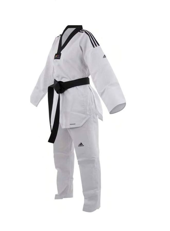 Adi Club III Martial Arts Suit Set - White/Black 170cm