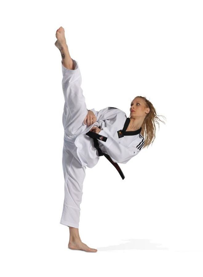 Adi Club III Martial Arts Suit Set - White/Black 170cm