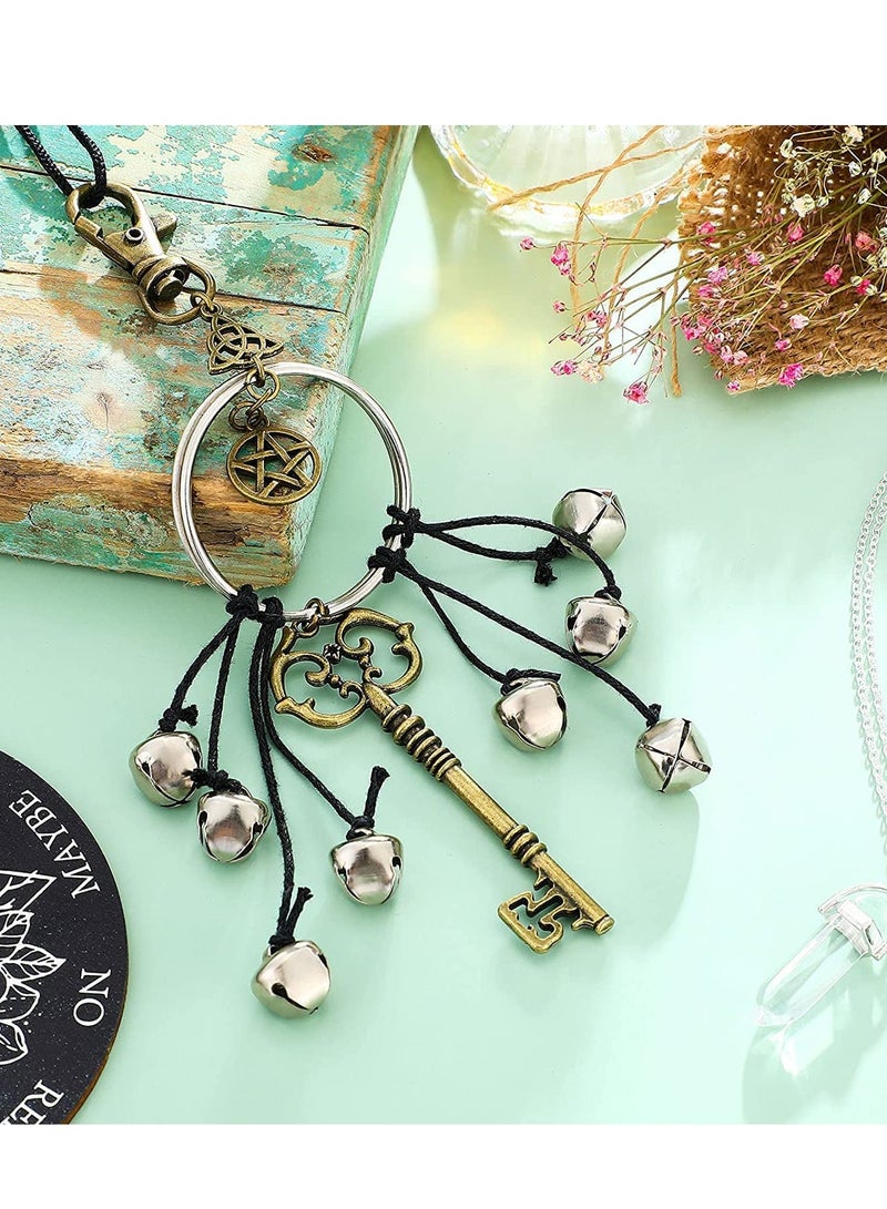 Vintage Door Bells for Decoration, Magical Style Bells Supplies, Special Unique Decor, Interesting Antique Magic Keys, Great Gifts, 2PCS