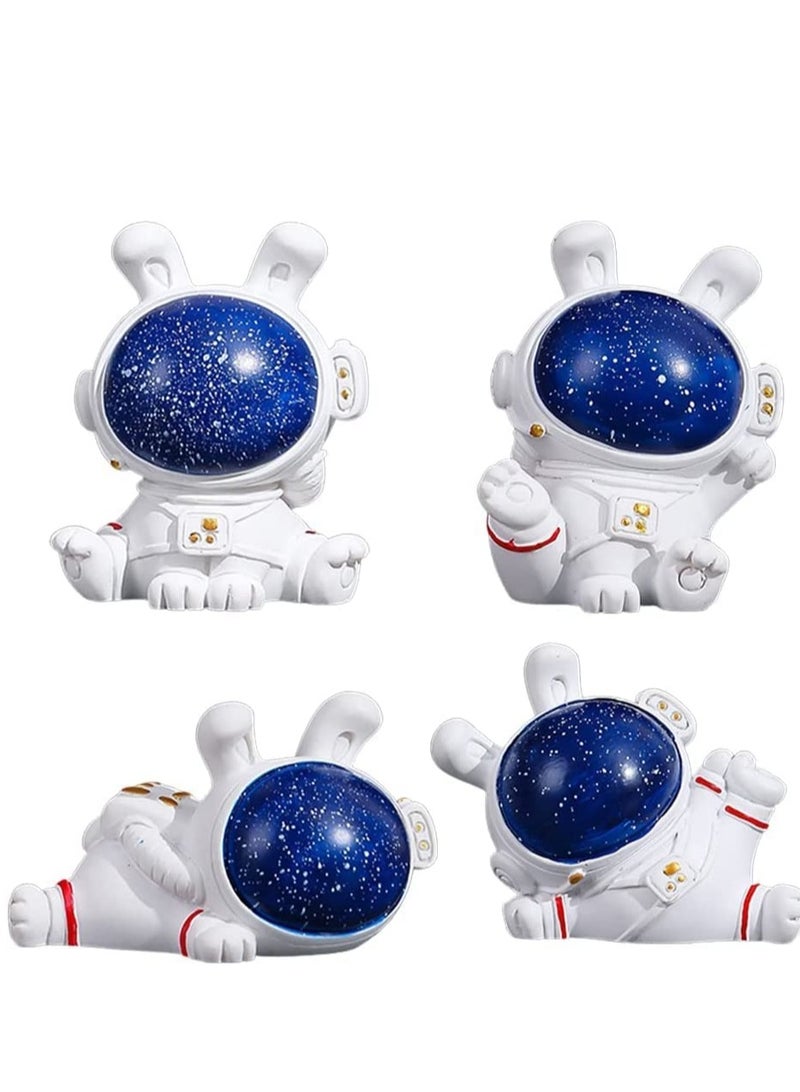 4 PCS Astronaut Figures, Cake Toppers Spaceman Desktop Decoration Space Theme Birthday Party Cake Decorations Astronaut Ornaments for Boys Girls Kids Birthday Party Baby Shower Home Decors