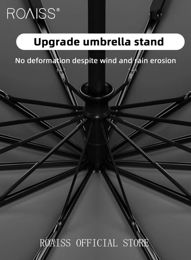 Upgraded Fully Automatic Umbrella for Men and Women 168 Rib Dual Purpose Umbrella 41.7 Inch Enlarge Umbrella Cover UV Protection Umbrella Effectively Blocks Sunlight UPF50+