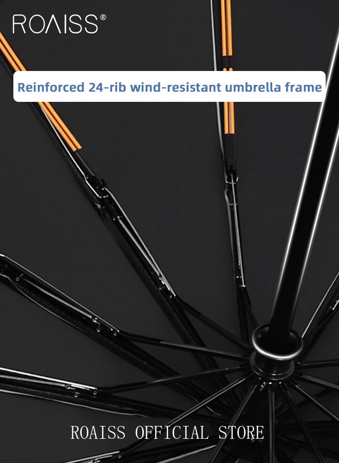 Upgraded Fully Automatic Umbrella for Men and Women 24 Rib Dual Purpose Umbrella 41.3 Inch Enlarge Umbrella Cover UV Protection Umbrella Effectively Blocks Sunlight UPF50+