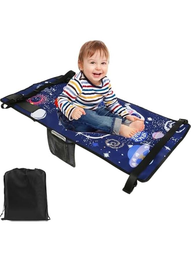 Kids Airplane bed, Extender Colorful Airplane Foot Hammock Breathable Toddler Airplane Bed Travel Essentials with Storage Bag for Kids Toddlers 79x44cm