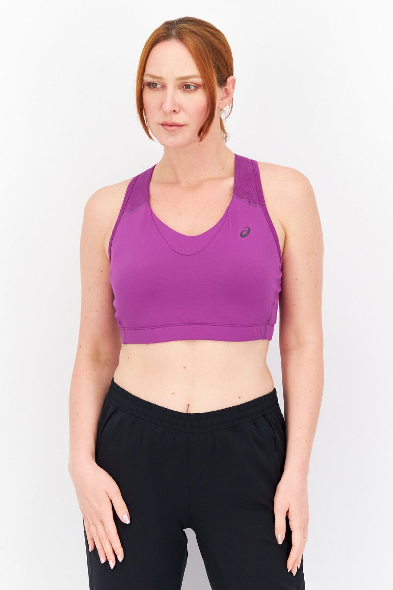 Women Sportswear Fit Sleeveless Training Sports Bra, Purple