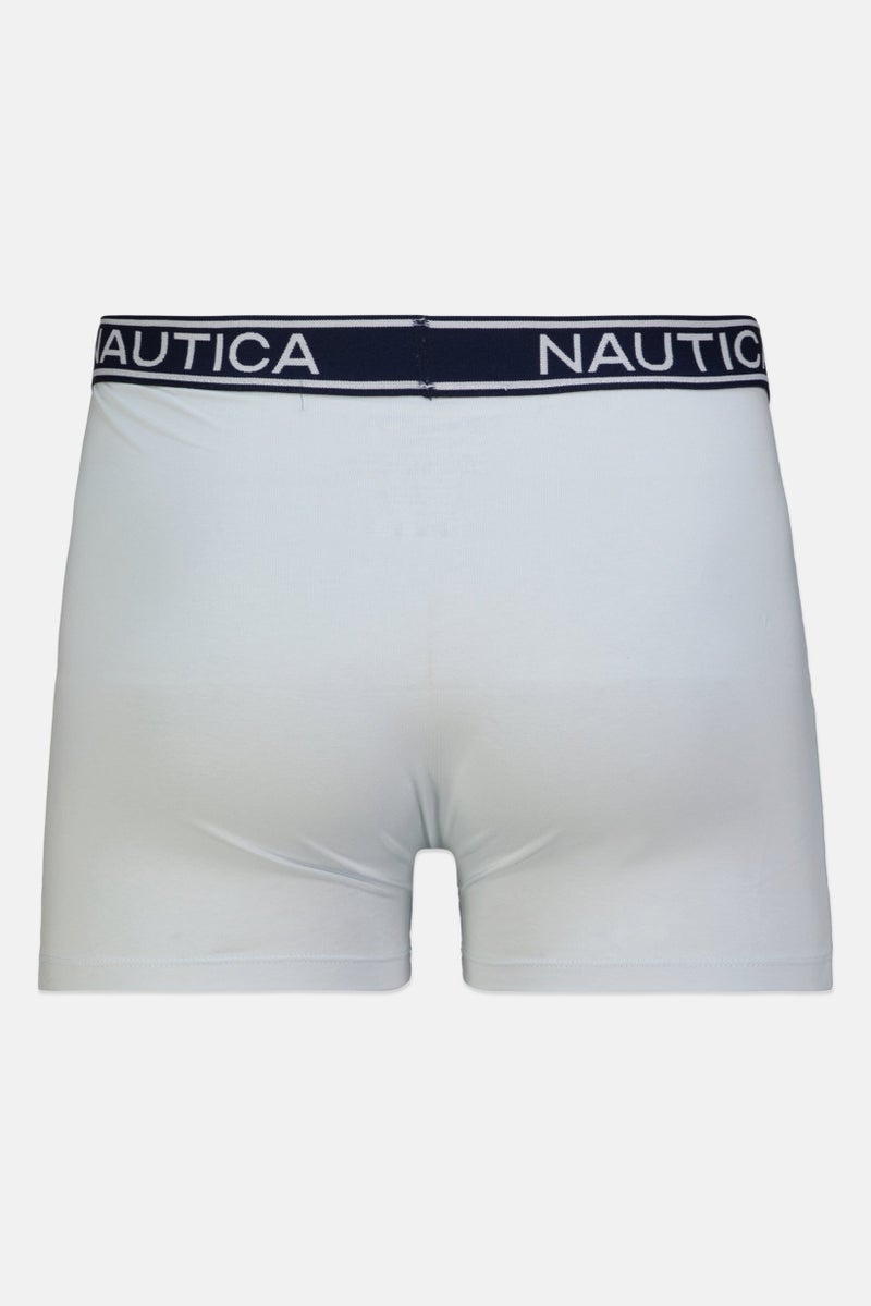 Men 3 Pieces Brand Logo Boxer Brief, Navy/Black/Light Blue