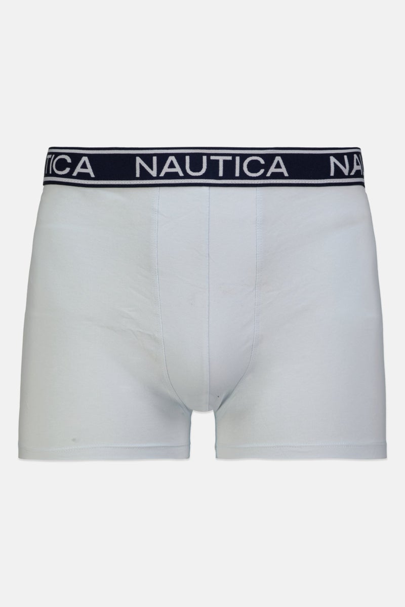 Men 3 Pieces Brand Logo Boxer Brief, Navy/Black/Light Blue