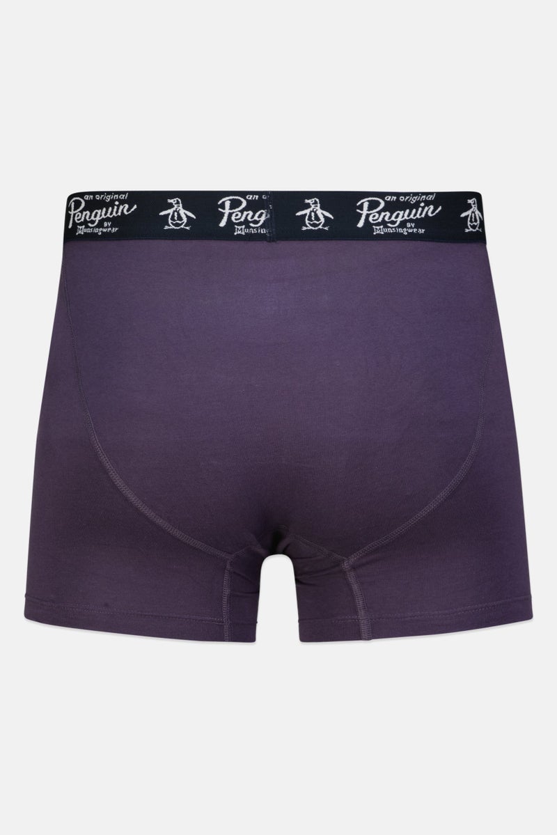 Men 3 Pc Textured Boxer Briefs, Maroon/Purple/Dark Grey