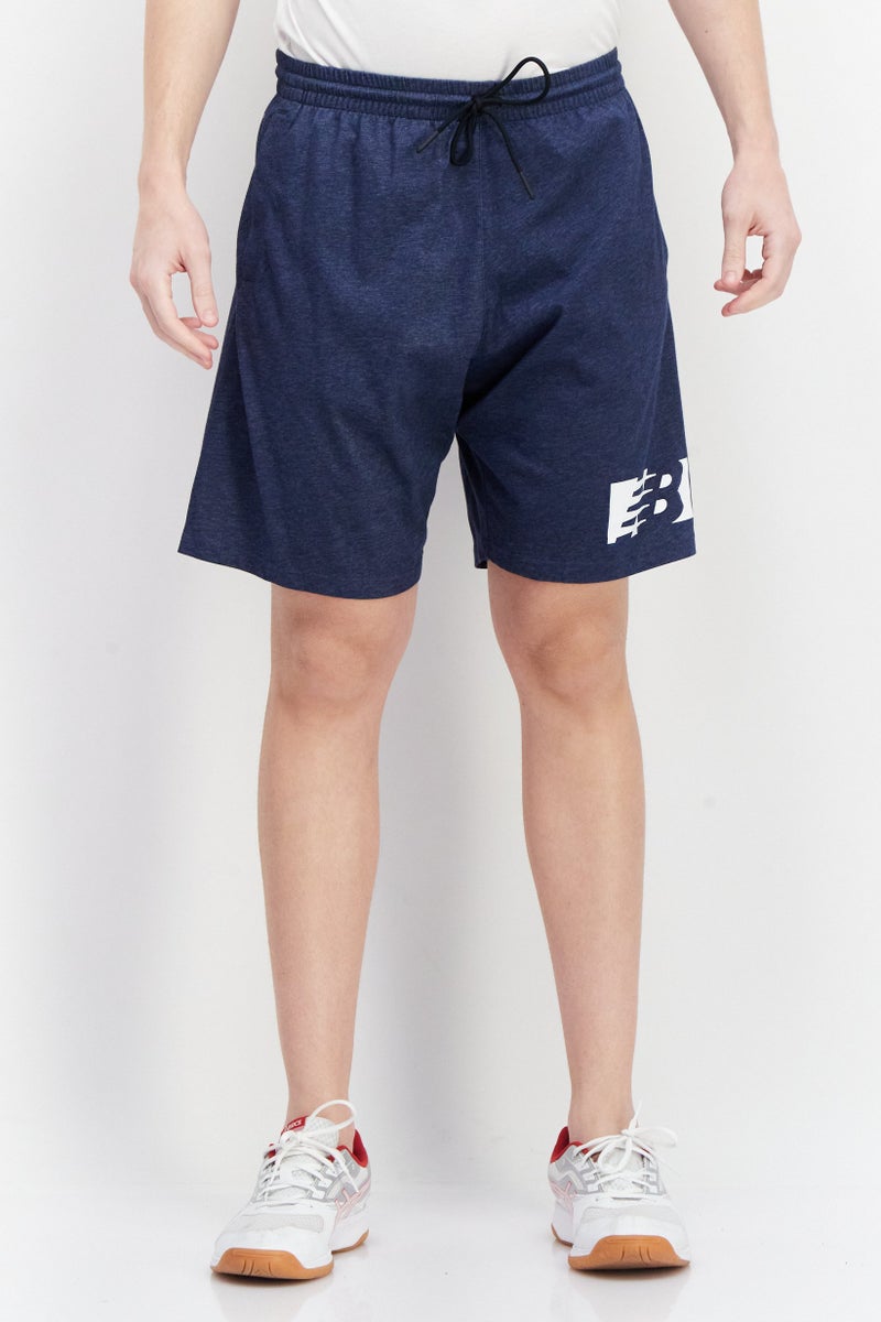 Men Sportswear Fit Training Shorts, Navy Blue