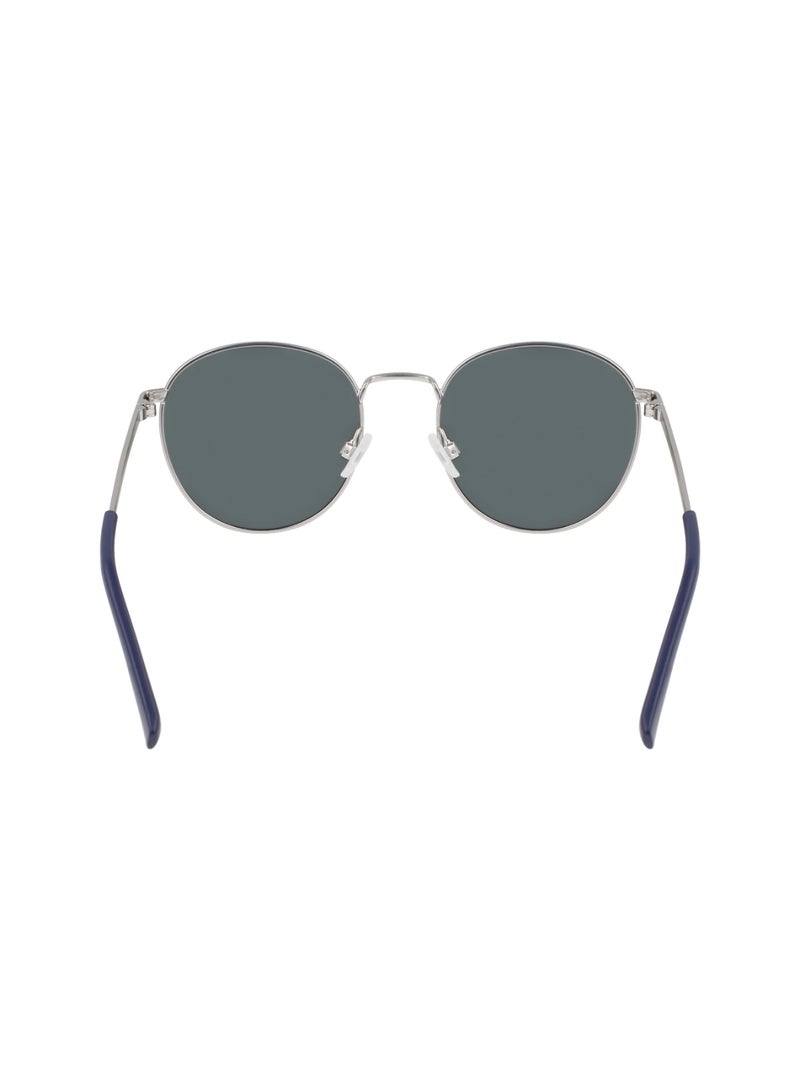 Unisex UV Protection Round Shape Metal Sunglasses N100SP-040-5120 - Lens Size: 51 - Matte Silver