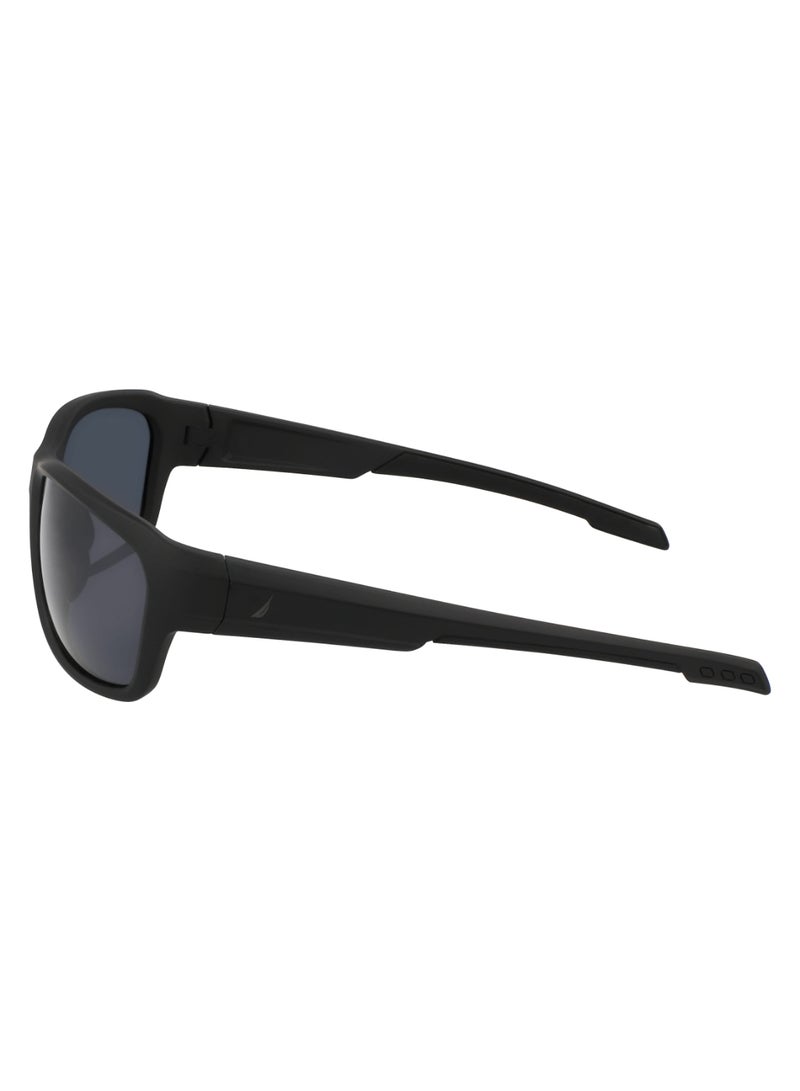 Men's UV Protection Rectangular Shape  Sunglasses N901SP-005-6117 - Lens Size: 61 - Matte Black