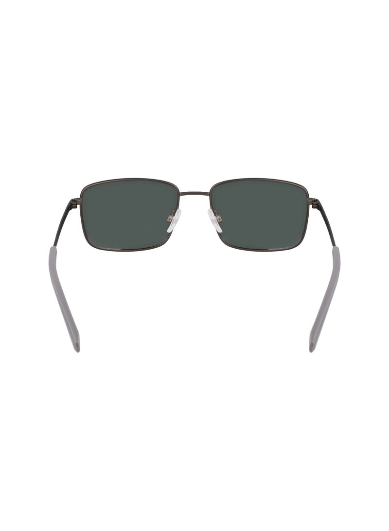 Men's UV Protection Rectangular Shape Metal Sunglasses N102SP-030-5518 - Lens Size: 55 - Matte Gunmetal