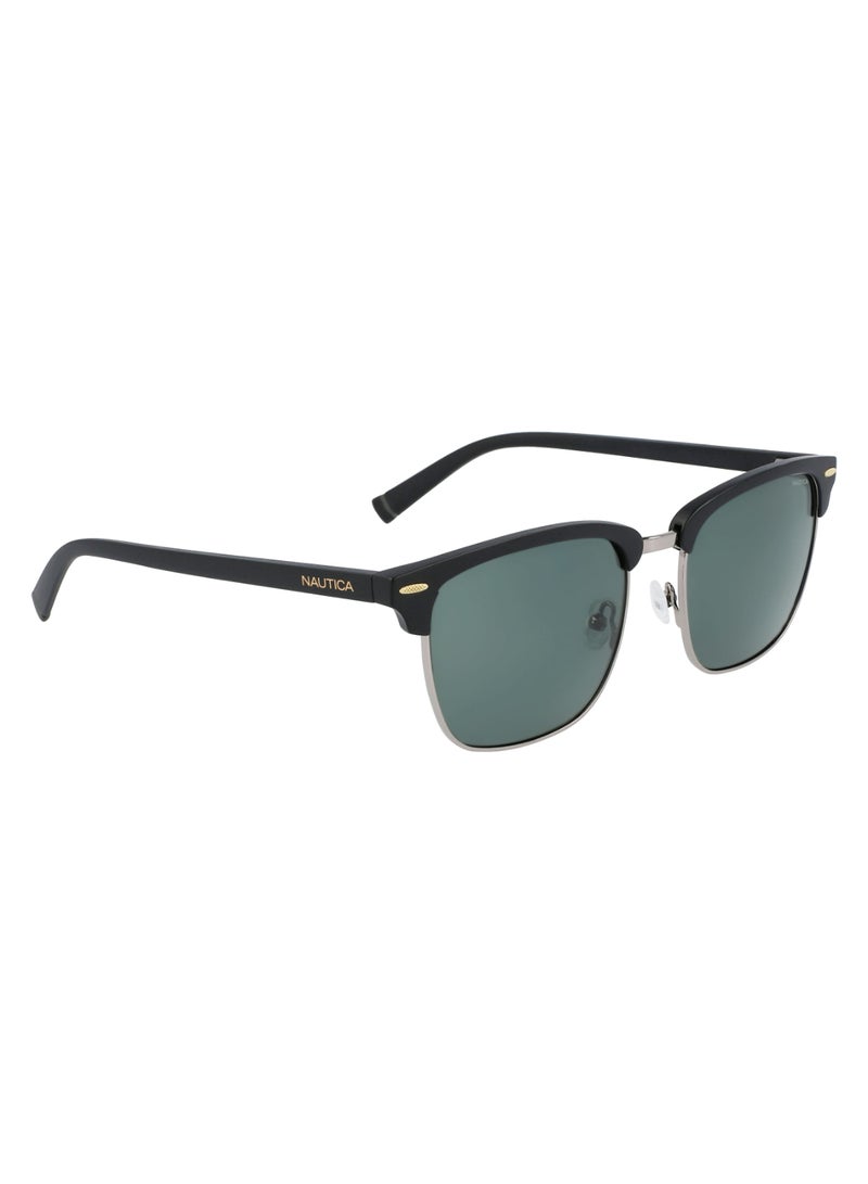 Men's UV Protection Rectangular Shape  Sunglasses N3658SP-005-5420 - Lens Size: 54 - Matte Black