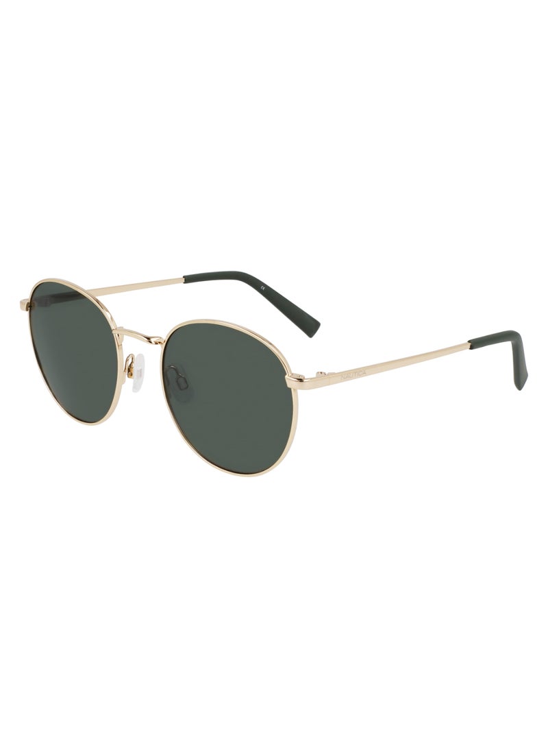 Unisex UV Protection Round Shape Metal Sunglasses N100SP-717-5120 - Lens Size: 51 - Gold