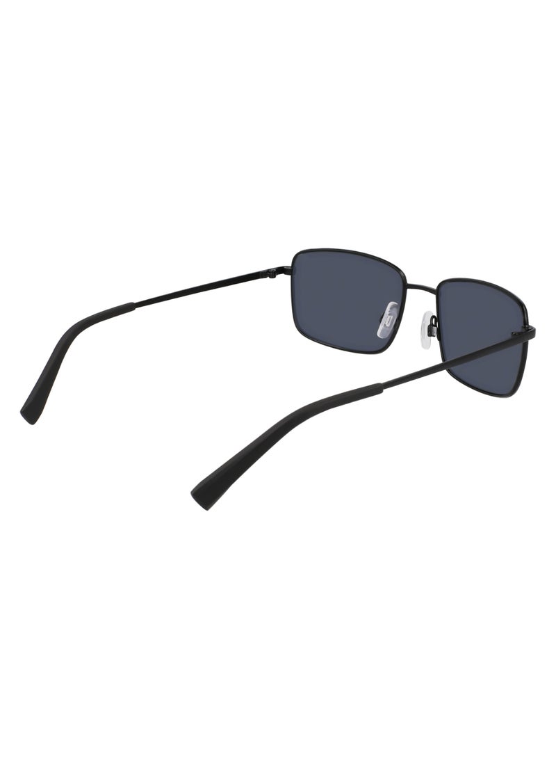 Men's UV Protection Rectangular Shape Metal Sunglasses N102SP-005-5518 - Lens Size: 55 - Matte Black