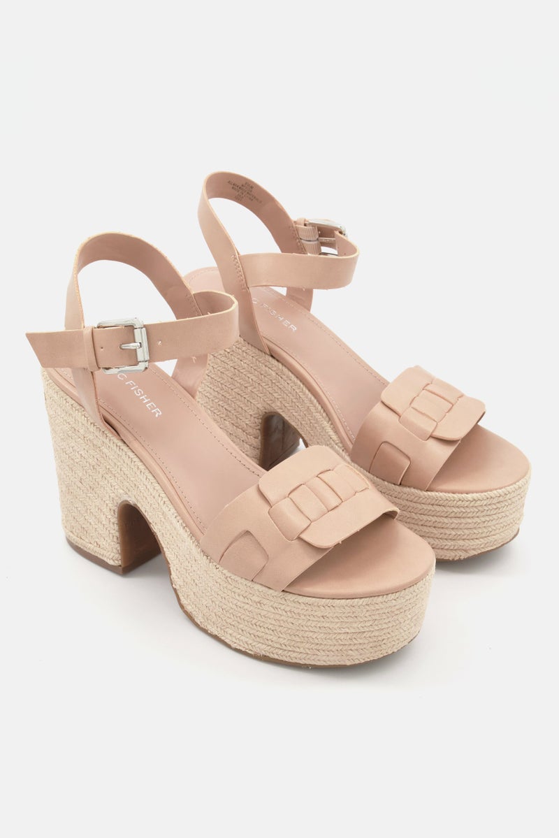 Women Viga Adjustable Buckle Sandal, Beige