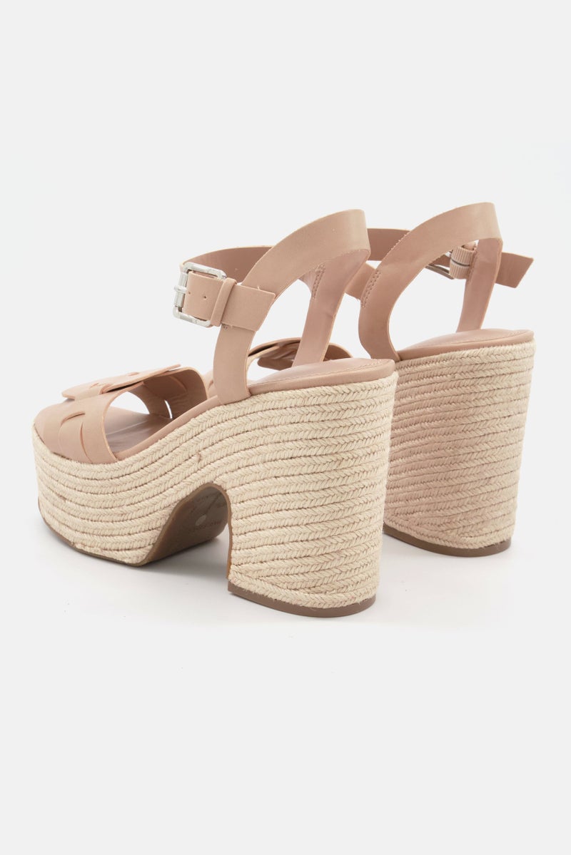 Women Viga Adjustable Buckle Sandal, Beige