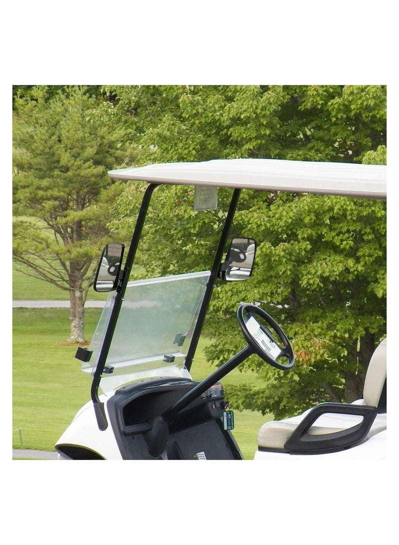 Golf Cart Mirrors Side View, Universal Golf Cart Side Mirror for, Golf Cart Folding Side View Mirrors  Club Car, EZGO, Yamaha, Star, Zone Carts, 2 Side Mirrors