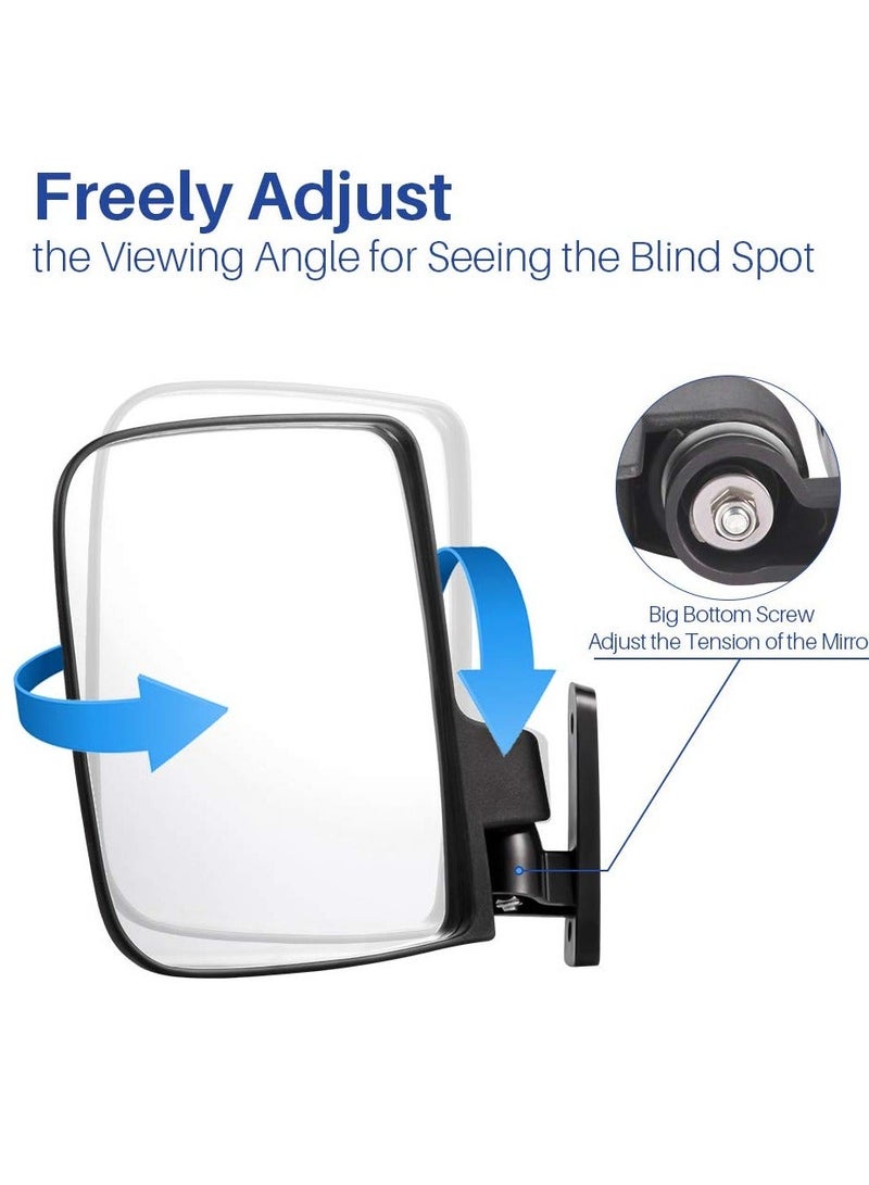 Golf Cart Mirrors Side View, Universal Golf Cart Side Mirror for, Golf Cart Folding Side View Mirrors  Club Car, EZGO, Yamaha, Star, Zone Carts, 2 Side Mirrors