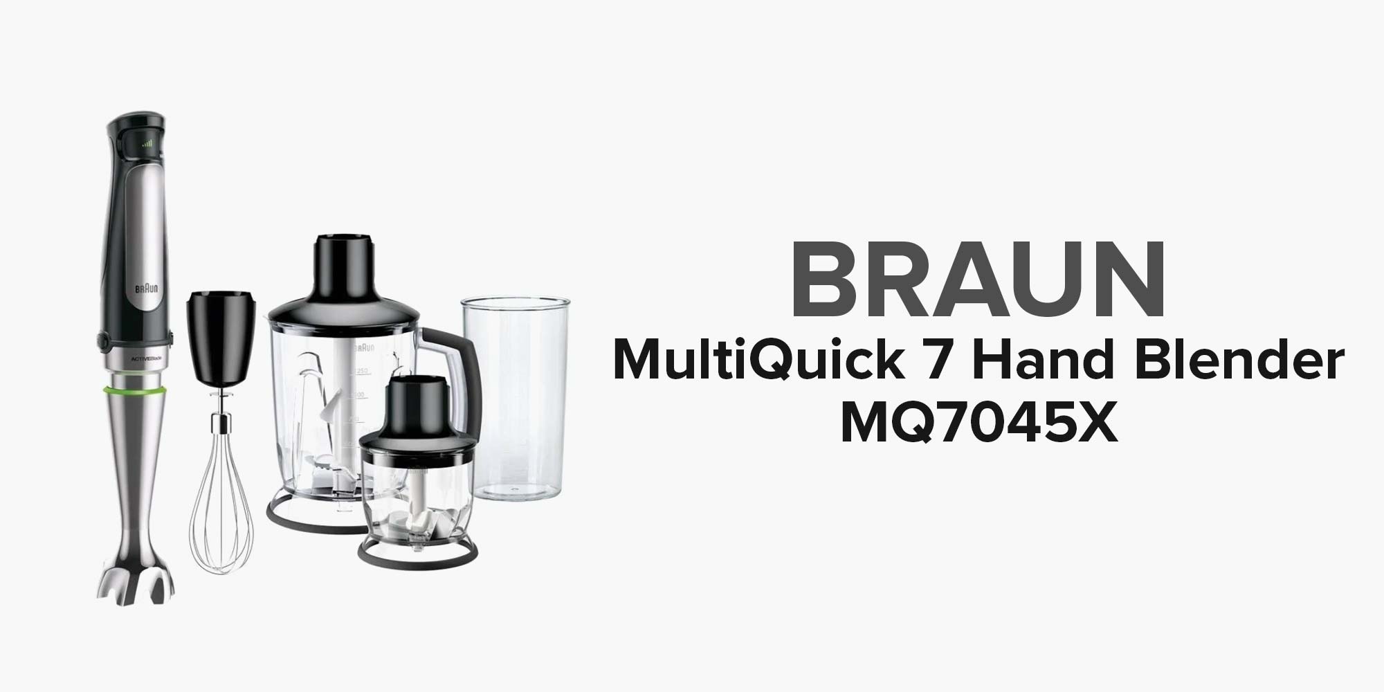 Portable Hand Blender 1000W MQ7045X Silver/Black/Green