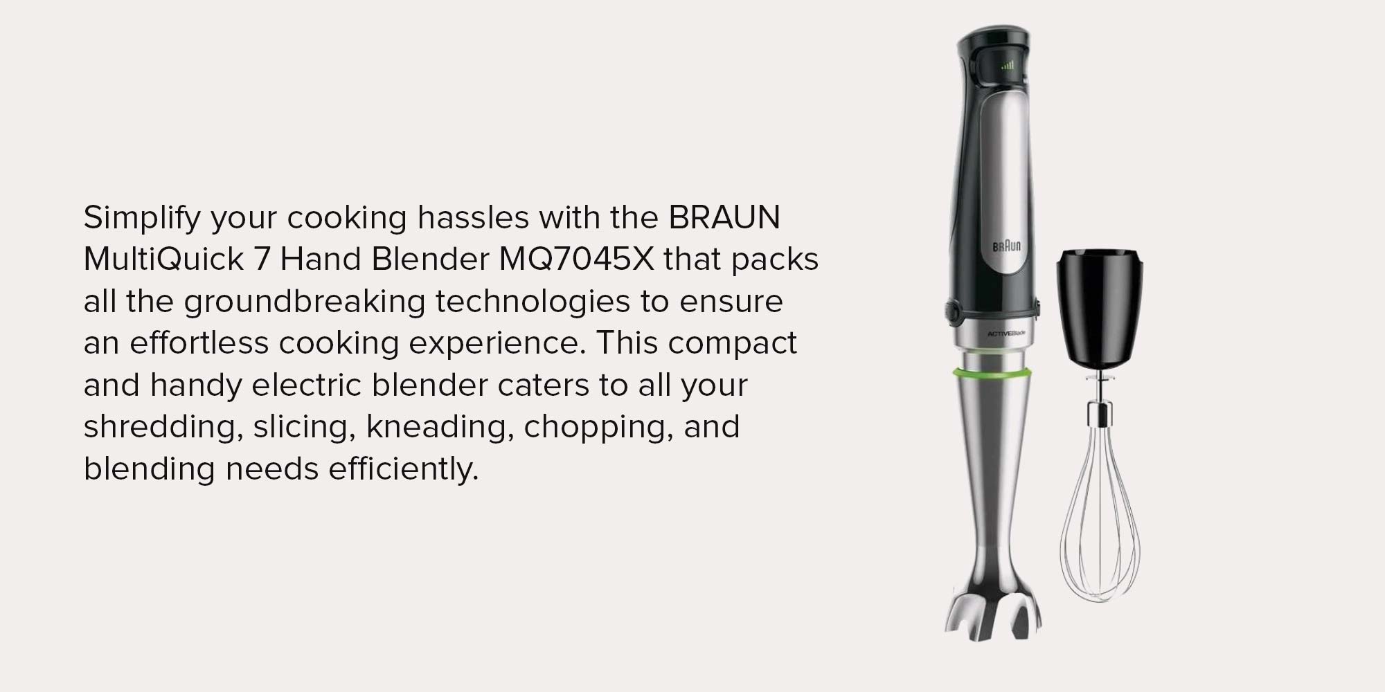 Portable Hand Blender 1000W MQ7045X Silver/Black/Green