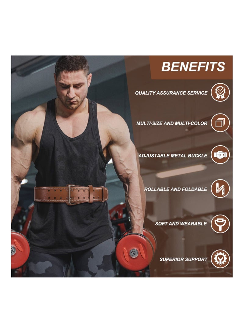 Weight Lifting Belt for Bodybuilding Powerlifting Cross Training Dip Belt 130cm Long Weightlifting with Metal Buckle Adjustable Olympic Deadlift Training Belt