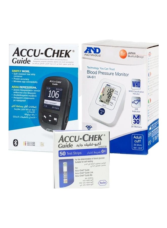 Guide Blood Sugar Monitor, Guide Blood Sugar Test Strips 50's With A And D Blood Pressure Monitor Promo Pack