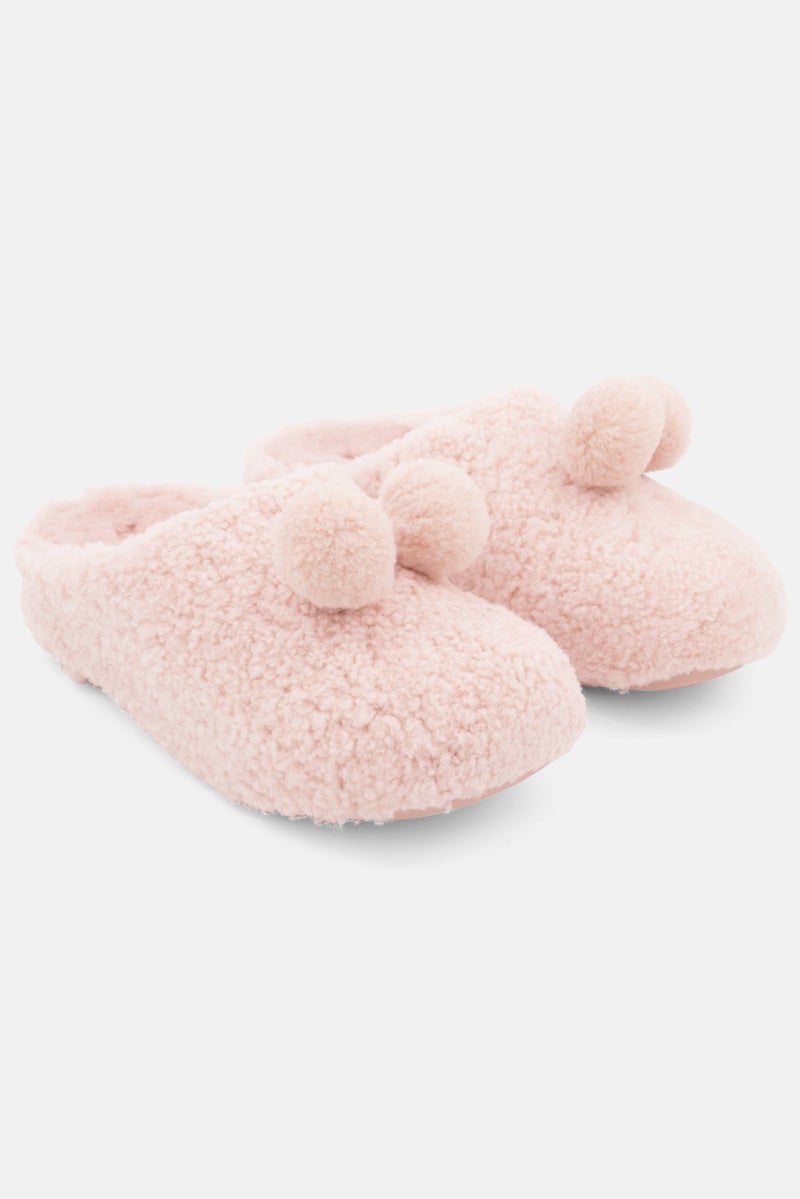 Women Shuv Pom Lounge Slippers, Pink