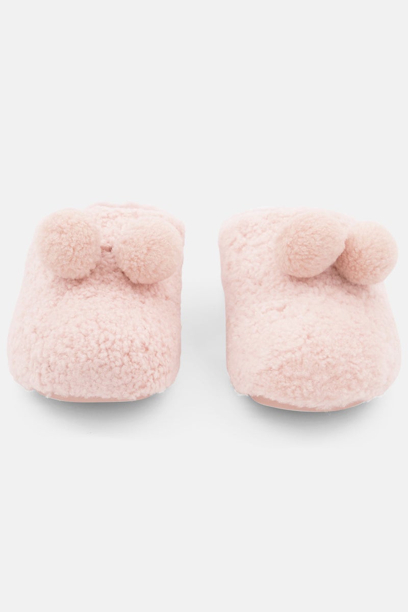 Women Shuv Pom Lounge Slippers, Pink