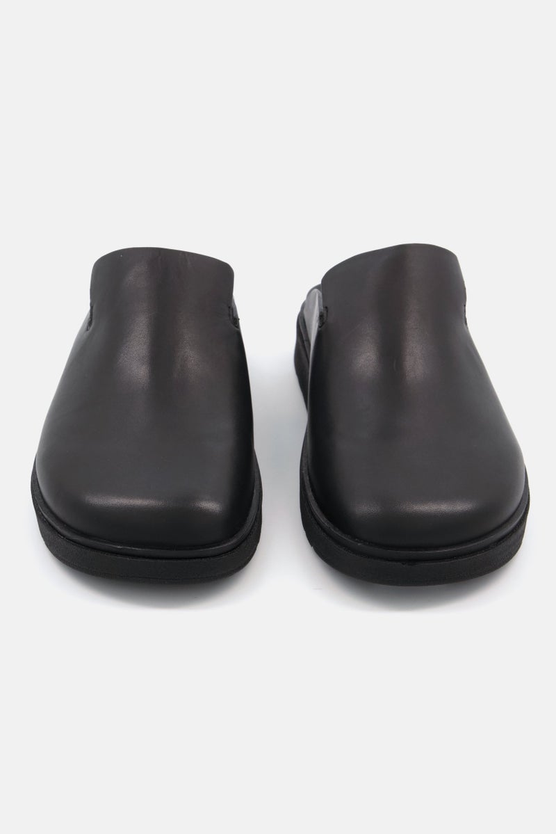 Men Slip On Cork Slippers, Black