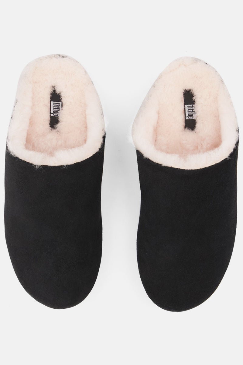 Women Slip On Chrissie Shearling Slippers, black